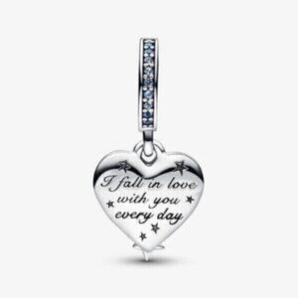 Pandora Blue Heart Charm - Picture 3 of 3